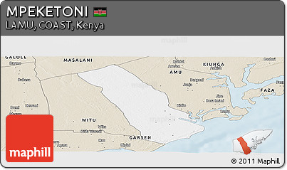 Classic Style Panoramic Map of MPEKETONI