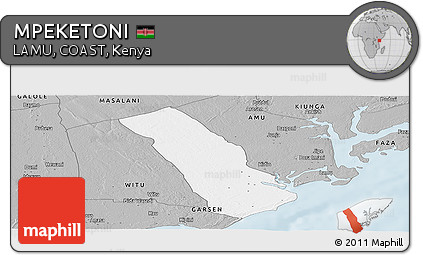 Gray Panoramic Map of MPEKETONI