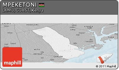 Gray Panoramic Map of MPEKETONI