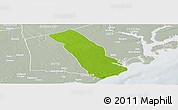 Physical Panoramic Map of MPEKETONI, lighten, semi-desaturated