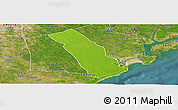 Physical Panoramic Map of MPEKETONI, satellite outside