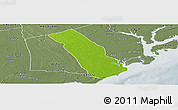 Physical Panoramic Map of MPEKETONI, semi-desaturated