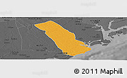 Political Panoramic Map of MPEKETONI, darken, desaturated