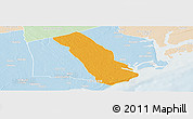 Political Panoramic Map of MPEKETONI, lighten
