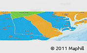 Political Panoramic Map of MPEKETONI