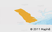 Political Panoramic Map of MPEKETONI, single color outside