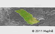Satellite Panoramic Map of MPEKETONI, desaturated