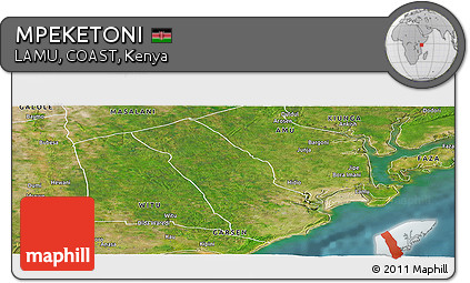 Satellite Panoramic Map of MPEKETONI