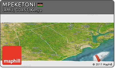 Satellite Panoramic Map of MPEKETONI