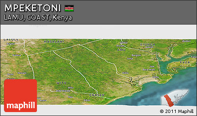 Satellite Panoramic Map of MPEKETONI