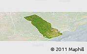 Satellite Panoramic Map of MPEKETONI, lighten