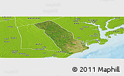 Satellite Panoramic Map of MPEKETONI, physical outside