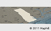 Shaded Relief Panoramic Map of MPEKETONI, darken