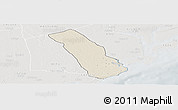 Shaded Relief Panoramic Map of MPEKETONI, lighten, semi-desaturated