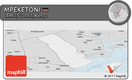 Silver Style Panoramic Map of MPEKETONI