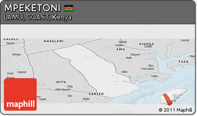 Silver Style Panoramic Map of MPEKETONI