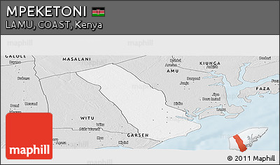 Silver Style Panoramic Map of MPEKETONI