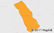 Political Simple Map of MPEKETONI, cropped outside