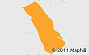 Political Simple Map of MPEKETONI, single color outside