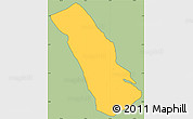 Savanna Style Simple Map of MPEKETONI, cropped outside