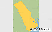 Savanna Style Simple Map of MPEKETONI, single color outside