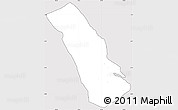 Silver Style Simple Map of MPEKETONI, cropped outside