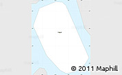 Silver Style Simple Map of ISLAND