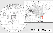 Blank Location Map of MOMBASA, highlighted country, within the entire country