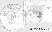 Blank Location Map of MOMBASA, highlighted country, highlighted parent region, within the entire country