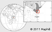 Blank Location Map of MOMBASA, highlighted country, highlighted parent region