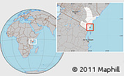 Gray Location Map of MOMBASA, highlighted parent region