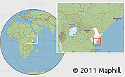 Savanna Style Location Map of MOMBASA, highlighted parent region, within the entire country