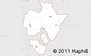 Classic Style Simple Map of MOMBASA, cropped outside