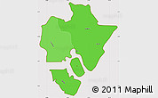 Political Shades Simple Map of MOMBASA, cropped outside