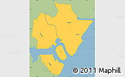Savanna Style Simple Map of MOMBASA, single color outside