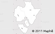 Silver Style Simple Map of MOMBASA, cropped outside