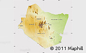 Physical Map of TAITA TAVETA, cropped outside