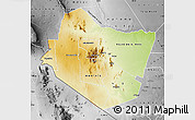 Physical Map of TAITA TAVETA, desaturated