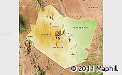 Physical Map of TAITA TAVETA, satellite outside