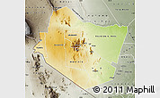 Physical Map of TAITA TAVETA, semi-desaturated