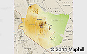 Physical Map of TAITA TAVETA, shaded relief outside