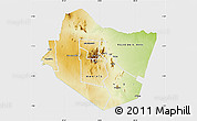 Physical Map of TAITA TAVETA, single color outside