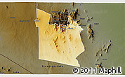 Physical 3D Map of MWATATE, darken