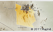 Physical 3D Map of MWATATE, semi-desaturated