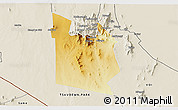 Physical 3D Map of MWATATE, shaded relief outside