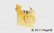 Physical 3D Map of MWATATE, single color outside