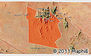 Political 3D Map of MWATATE, satellite outside