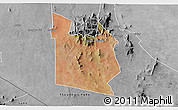 Satellite 3D Map of MWATATE, desaturated