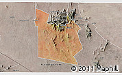 Satellite 3D Map of MWATATE, semi-desaturated