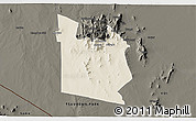 Shaded Relief 3D Map of MWATATE, darken